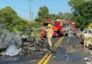 Homem morre carbonizado após colisão na PR-566