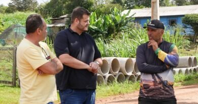 Vereadores acompanham obras de asfaltamento em Beltrão