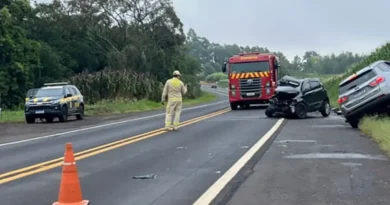 Colisão frontal na BR-373 mata motorista e deixa dois feridos em Coronel Vivida