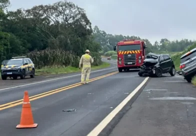 Colisão frontal na BR-373 mata motorista e deixa dois feridos em Coronel Vivida