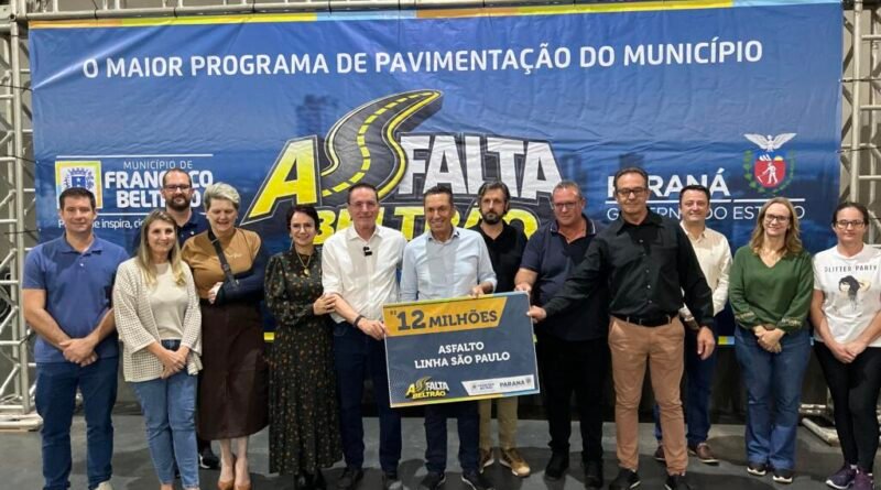 Asfalto de quase R$ 12 milhões entre Linha São Paulo e Seção Jacaré tem início autorizado