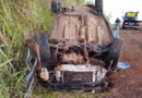 Carro sai da pista e capota em ribanceira; condutor é encontrado somente horas depois