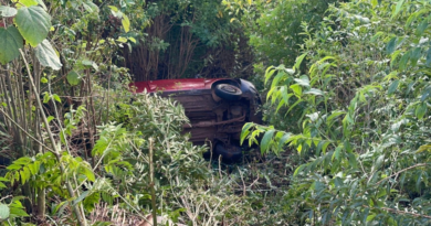 Casal fica ferido após carro cair em ribanceira em Francisco Beltrão