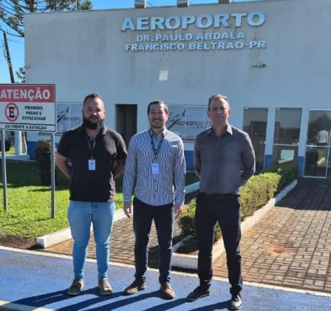 Aeroporto de Francisco Beltrão recebe visita técnica para atualização do Plano Aeroviário Estadual