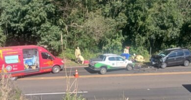 Beltrão: Três pessoas ficam feridas após colisão frontal na PR-483